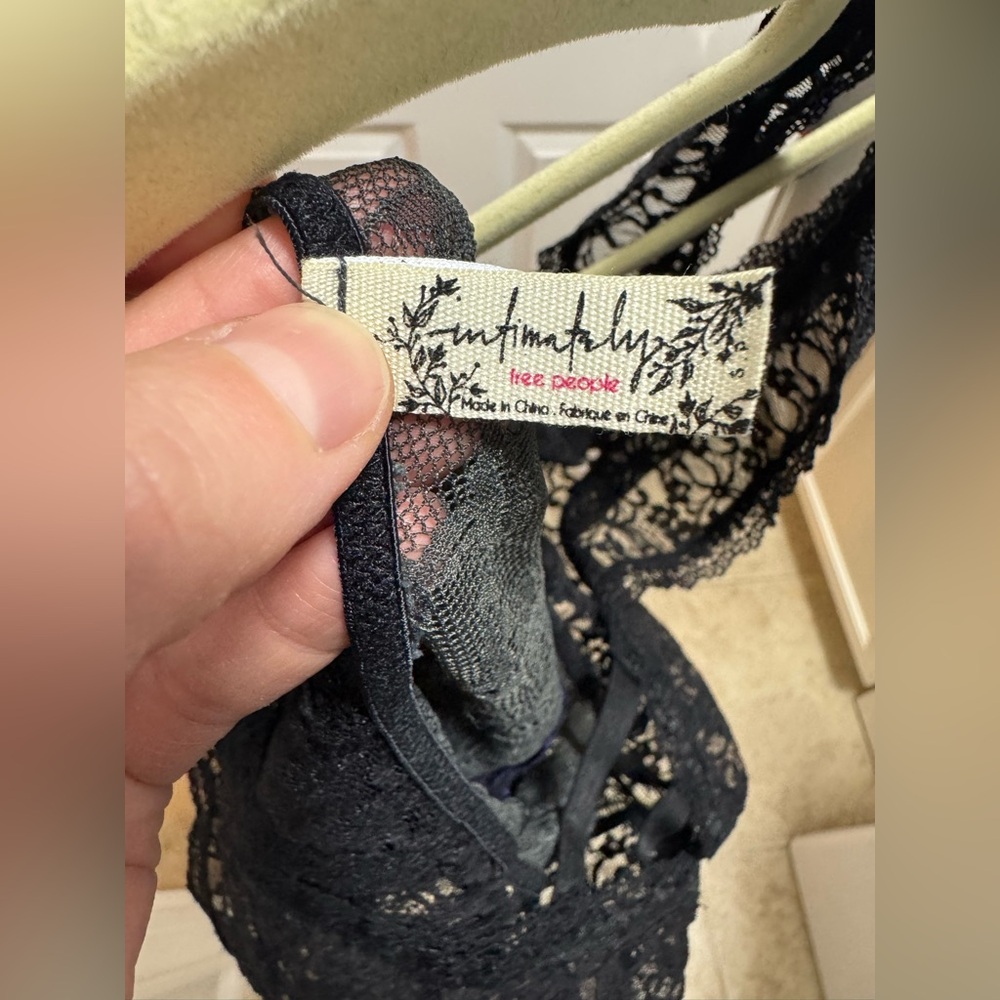 Free People Intimately Black and Blue Lace Bodysuit - Picture 9 of 11